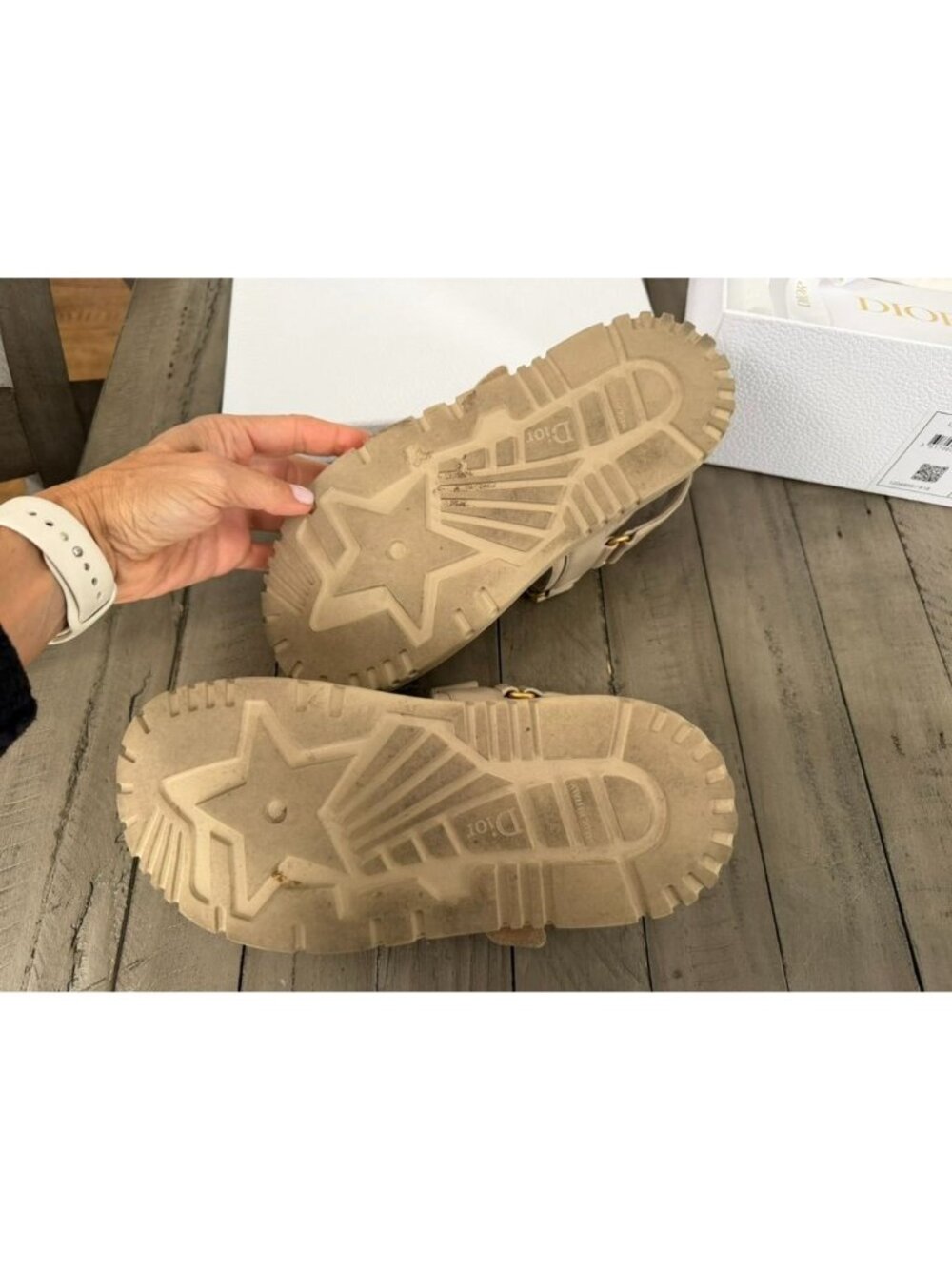 Lambskin Dioract 10mm Sandals Size 37 7 - Picture 9 of 10